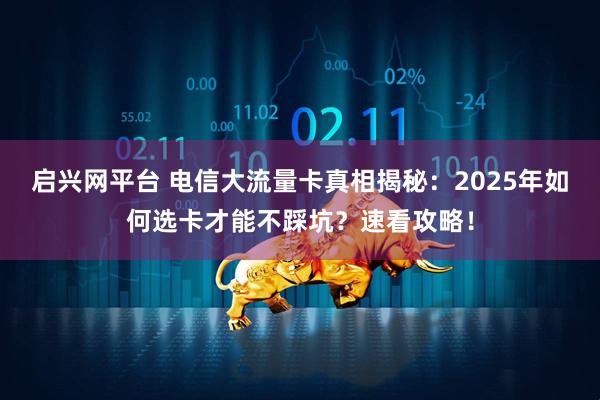 启兴网平台 电信大流量卡真相揭秘：2025年如何选卡才能不踩坑？速看攻略！
