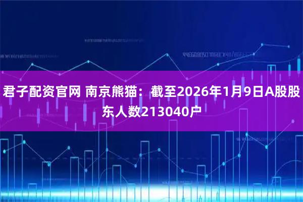 君子配资官网 南京熊猫：截至2026年1月9日A股股东人数213040户